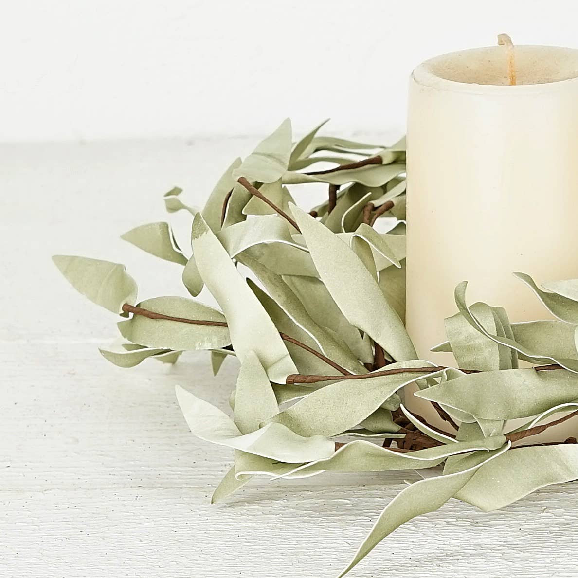 ISB72663- Flocked Herb Leaves Ring