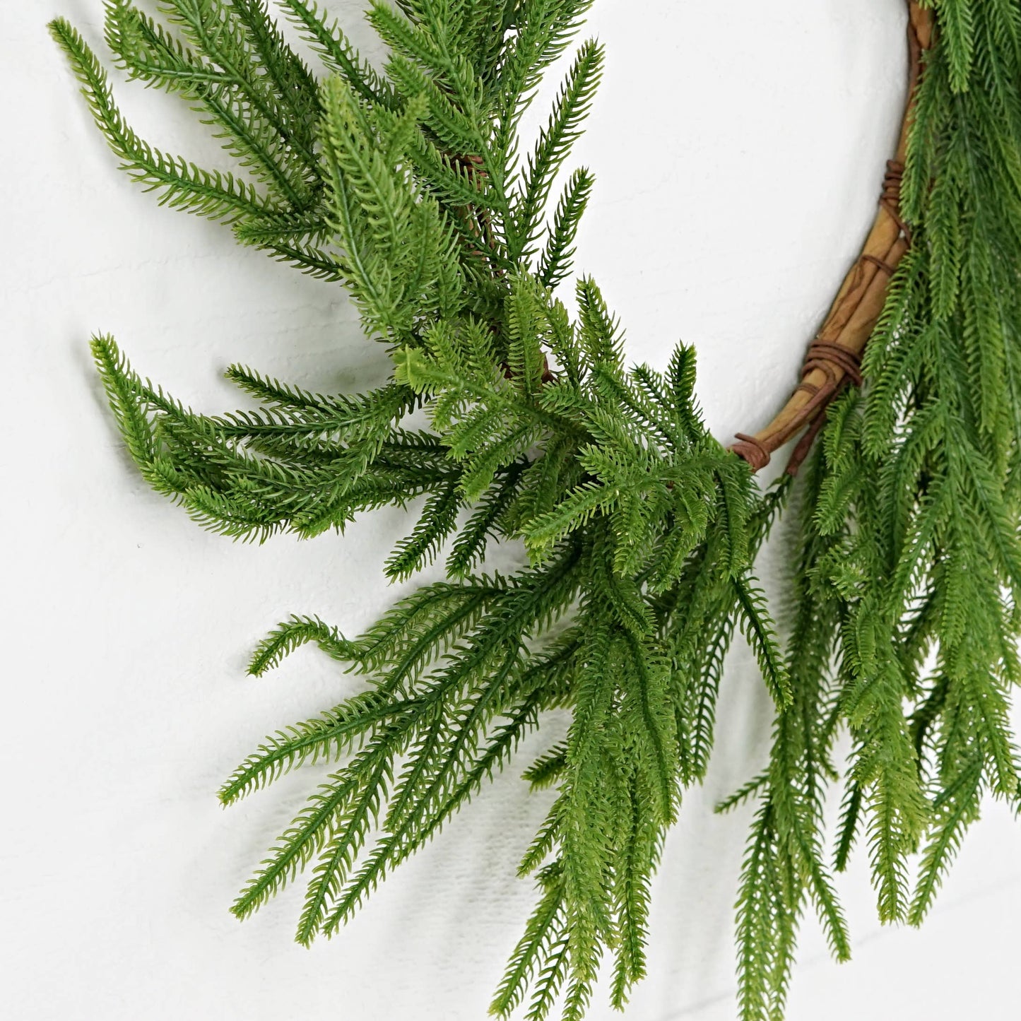31850- 24in Wreath-Soft touch Evergreen Norfolk Pine-