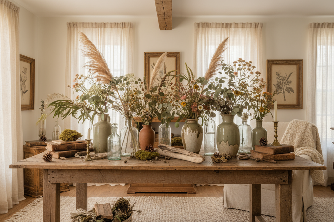 Do you love vintage and foraged decor but struggle with how to mix it with your new decor?