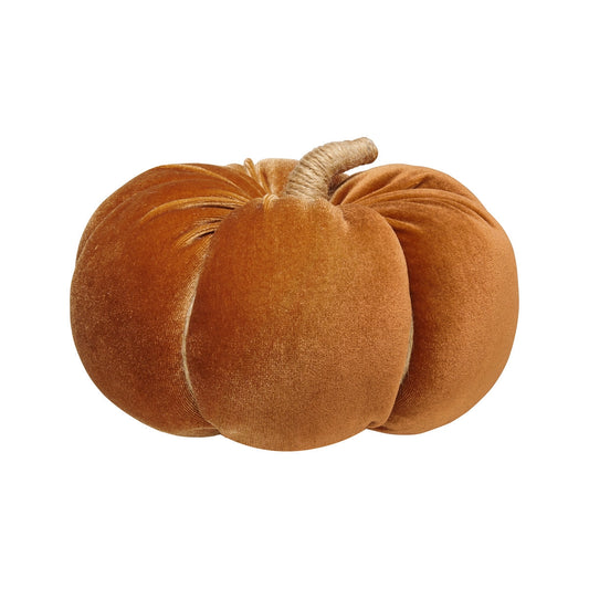 Large Carmel Velvet Pumpkin