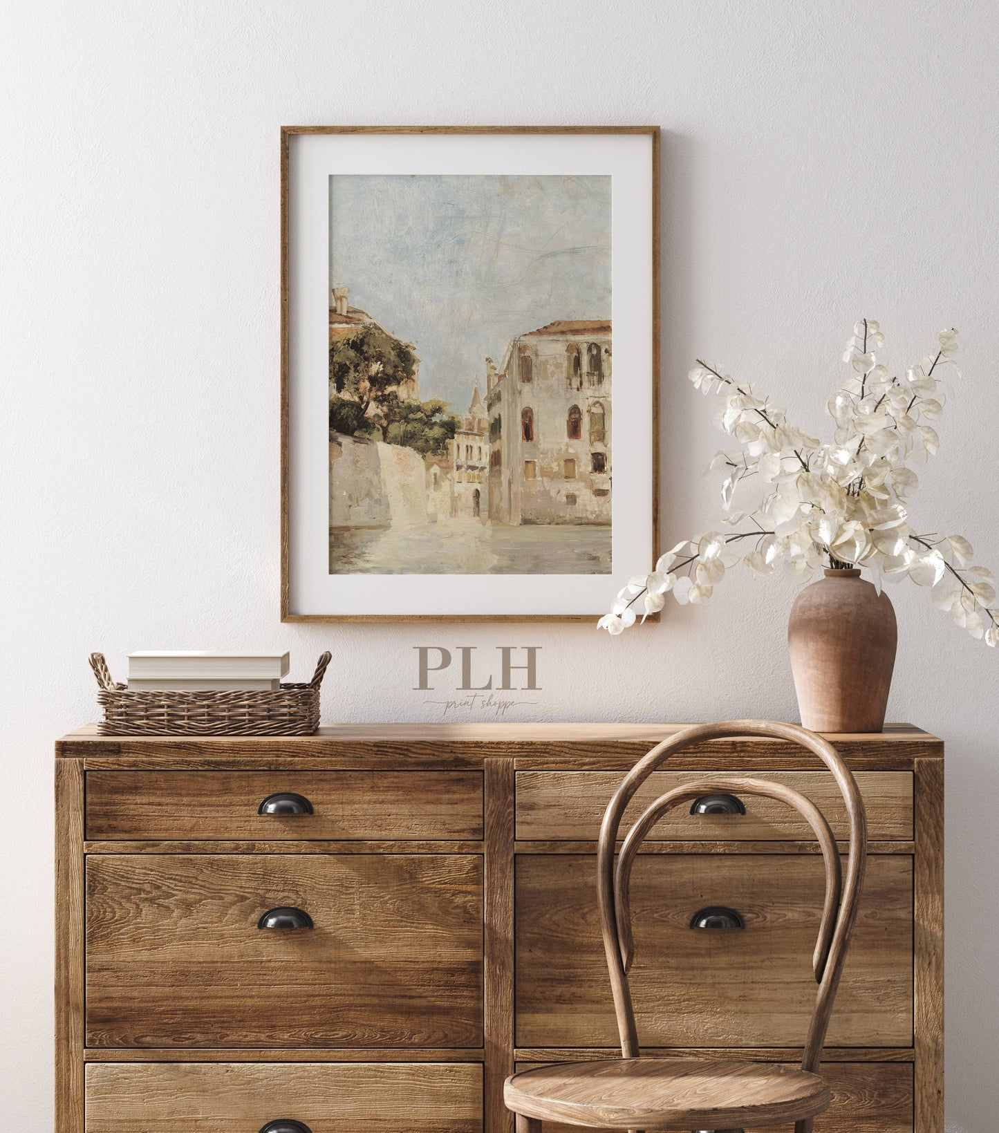 Vintage Italian Cityscape Art Print: 11"x14"