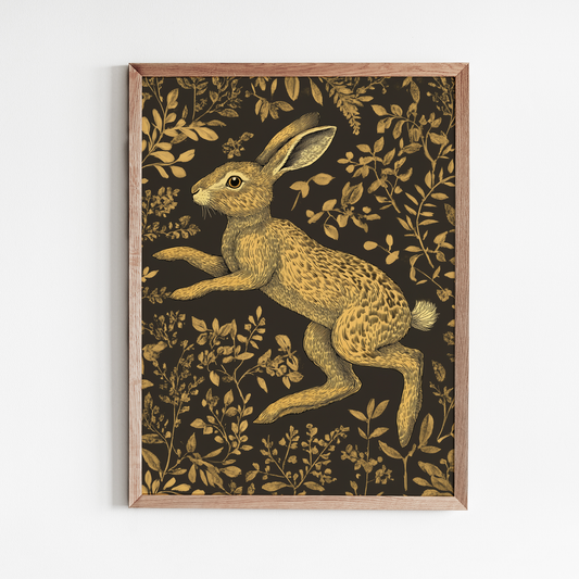 Rabbit Wallpaper Art Print: 5"x7"