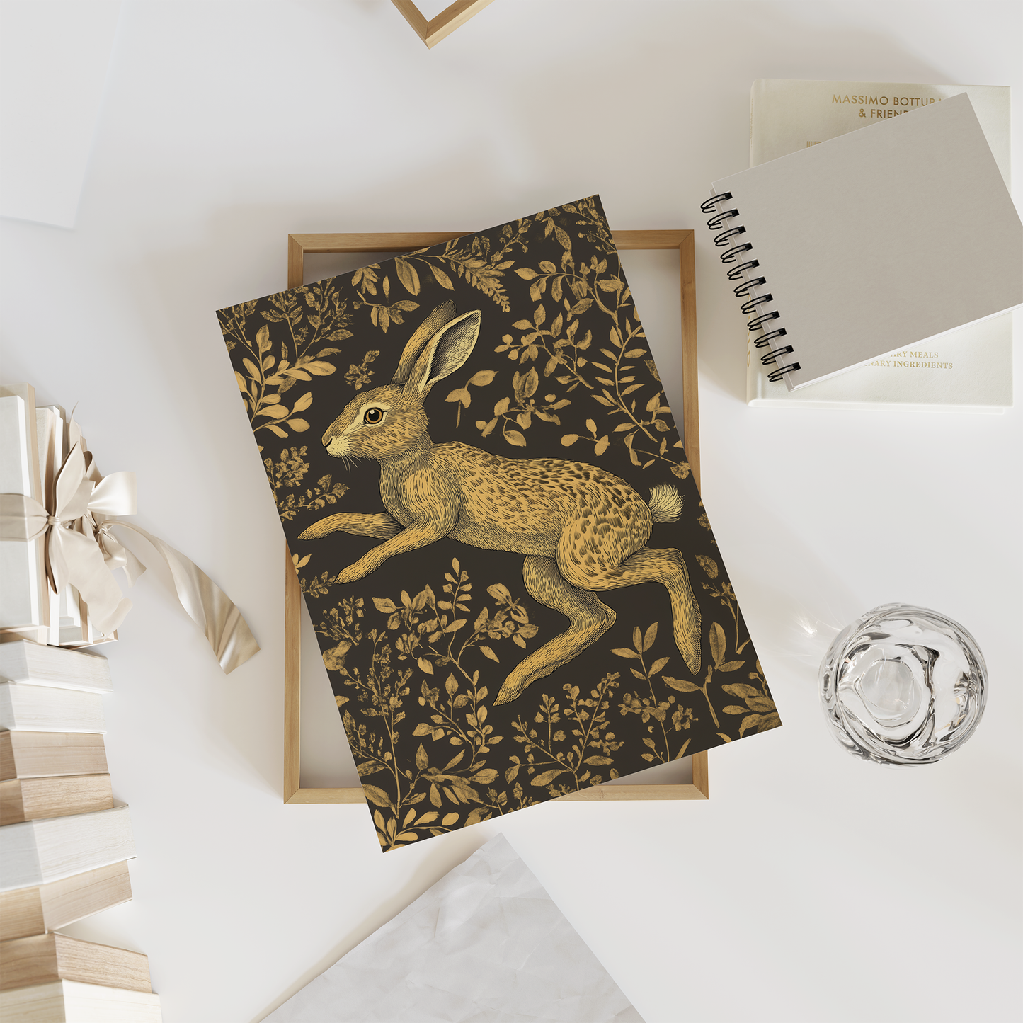 Rabbit Wallpaper Art Print: 5"x7"