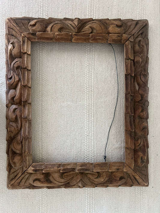 Vintage carved wood frame