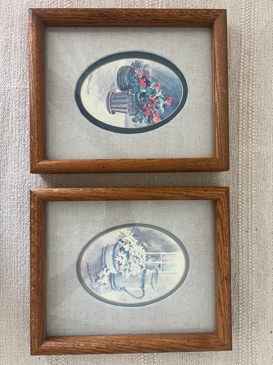 Vintage frames with artwork