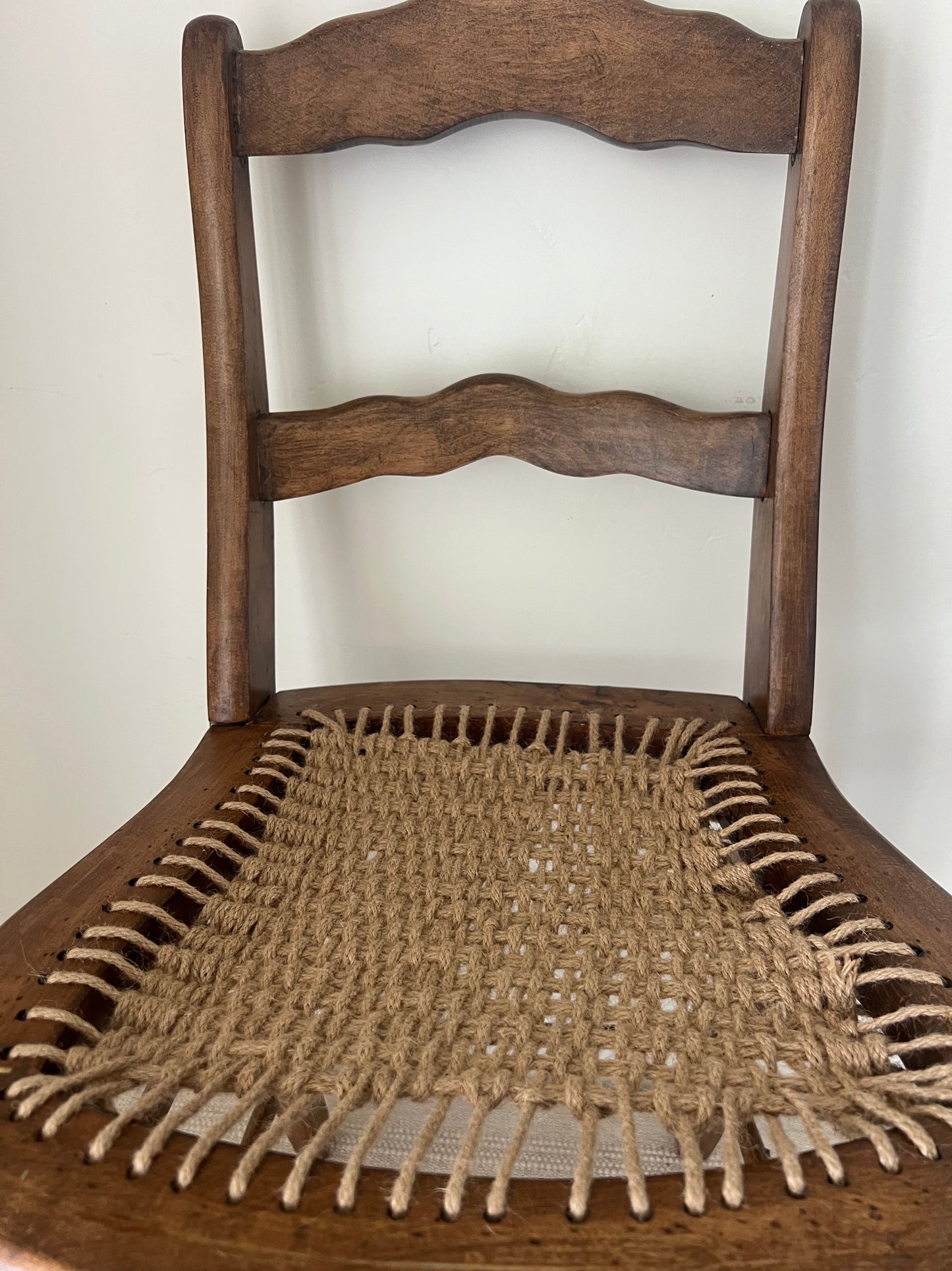 Vintage Chair with weaved Jute seat