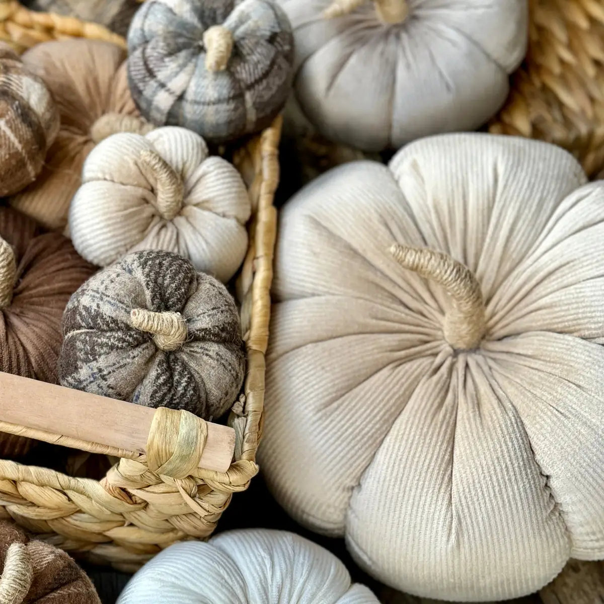 Large Almond Corduroy Pumpkin