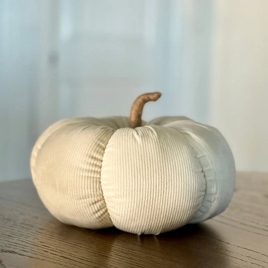 Large Almond Corduroy Pumpkin