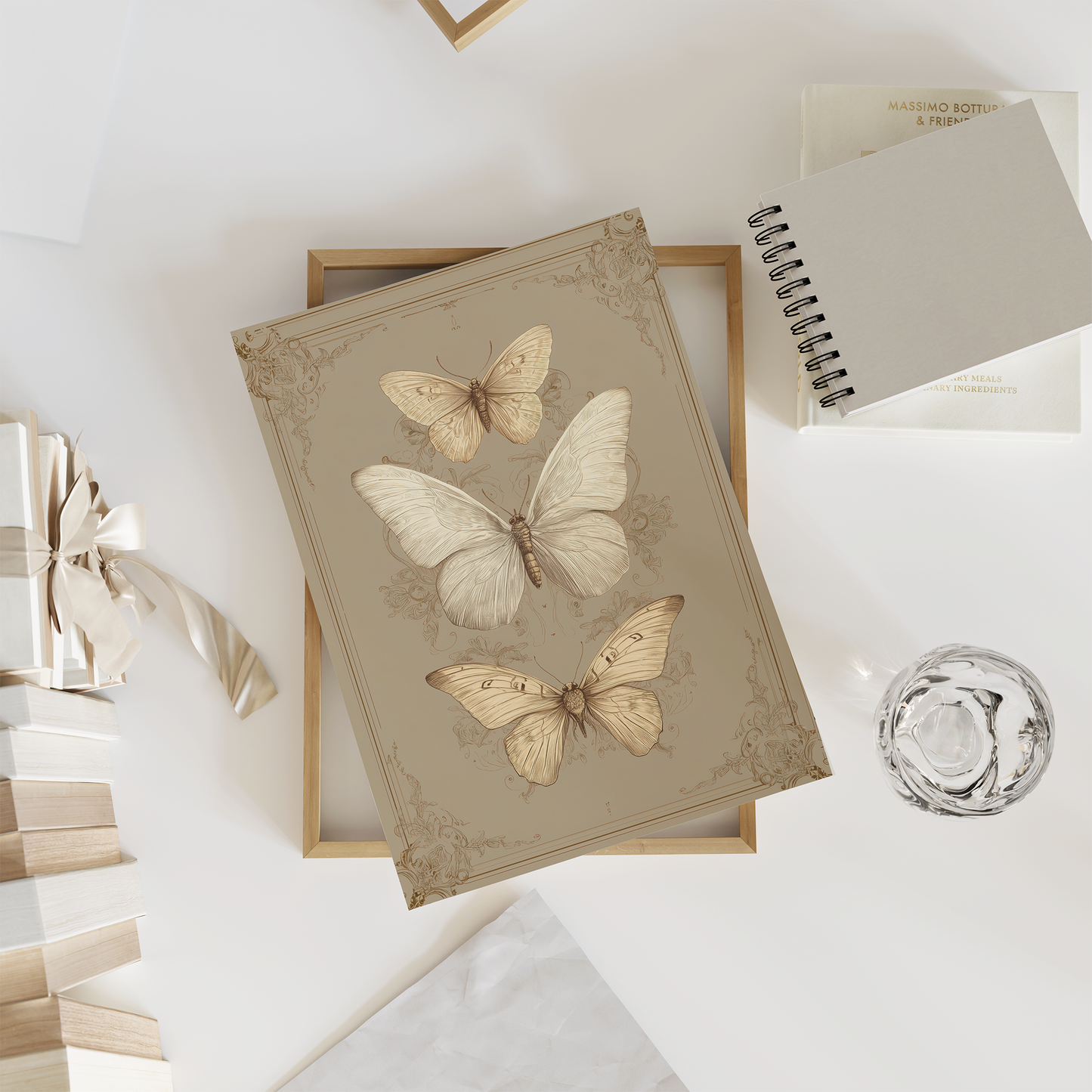Vintage Butterflies Art Print: 8"x10"