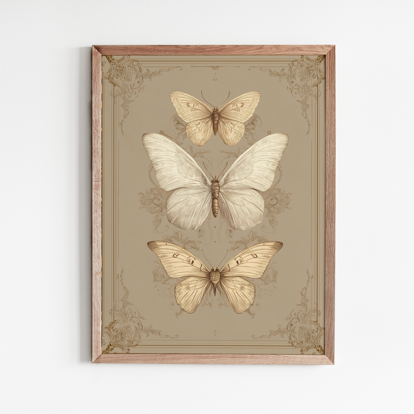 Vintage Butterflies Art Print: 8"x10"